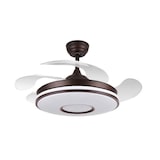 thumbnail of Ventilador marron modelo DANI motor DC y led integrado FABRILAMP