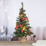 thumbnail of 20 LED Weihnachtsbaum Tannenbaum Christbaum Baum geschmückt rot 75 cm