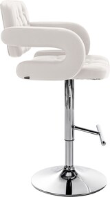 thumbnail of Décoshop26 - Barhocker x1 modernes Design Sitzfläche mit weißem Kunstlederbezug Chromgestell 10_0005807