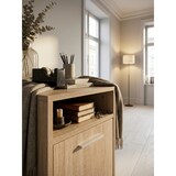 thumbnail of Rollcontainer Sonoma 33x60x38cm Schubladenschrank Büro, Schreibtischcontainer mit Tür & Ablage, Bürocontainer mit Rollen, Kleiner