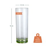 thumbnail of Milano Longdrinkglas green line 2er Set aus Polycarbonat 330 ml bruchfest BPA-frei leicht – für Longdrinks Softdrinks