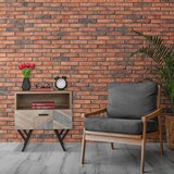 thumbnail of Relaxdays Nachttisch mit Schublade, Industrial Style, Wohn- & Schlafzimmer Beistelltisch, HxBxT: 53 x 50 x 42 cm, braun