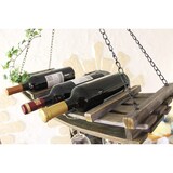 thumbnail of Weinregal 5089 Deckenregal aus Holz 65 cm Hängeregal Flaschenhalter Flaschenregal