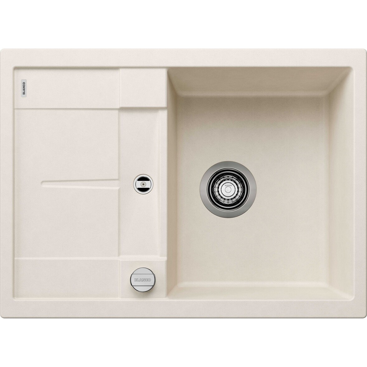 BLANCO METRA 45 S Compact Einbauspüle SILGRANIT softweiß ab 45 cm Excenter
