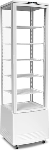 thumbnail of 4-seitige Glas-Kühlvitrine für Backwaren weiß 271 lt +1 +12 °C 56,2x53,2x190,5h cm
