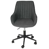thumbnail of Bürostuhl | HxBxT 87x58x58 cm | Sitzhöhe 46cm | Stoff/Textil mit Armlehne | Anthrazit | Drehstuhl Schreibtischstuhl Lehnstuhl