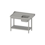 thumbnail of Stalgast Edelstahl Zulauftisch, Korbführung mit Gefälle, mit Grundboden, ein Becken 1700x750x880 mm, Anbauseite links, verschweißt