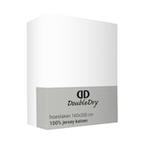 thumbnail of DoubleDry Hoeslaken Jersey 160 x 200 cm - 100% katoen - wit