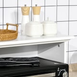 thumbnail of HOMCOM mueble auxiliar de cocina mueble para microondas con cajón estante 2 puertas compartimento diseño anti-vuelco 60x40x122,5 cm blanco