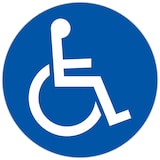 thumbnail of Exacompta - Réf. 67113E - 1 Panneau polypropylène non adhésif Parking réservé handicapé - Diamètre 30 cm - Bleu