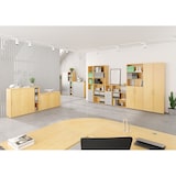 thumbnail of bümö Regal Nussbaum, Standregal aus Holz für 3 Ordnerhöhen - Bücherregal klein 80 cm breit, Aktenregal für Ordner & Bücher, kleines Büroregal,