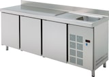 thumbnail of Kühler tisch gn 1/1 3 türen und spüle mit abtropfbecken - 1800x700x850 mm - 190 W 230/1V - 72989509 Eurast