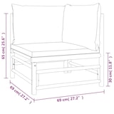 thumbnail of vidaXL 6-tlg. Garten-Lounge-Set mit Hellgrauen Kissen Bambus