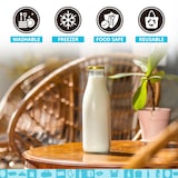 thumbnail of 24 Botellas de Vidrio Vacías de 1000 ml con Tapa - Botellas de vidrio para jugo, leche, barbacoa, salsas