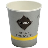 thumbnail of RIOBA Einwegbecher To Go, Pappe, 0.2 l, Ø 8 cm 9.1 cm, grau, 50 Stück