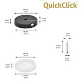 thumbnail of WAGNER QuickClick® Plastikgleiter antirutsch STOPP - zum Schrauben, 4x Basis&Schraube&Einsatz Ø 30 mm, DE-Ware- 15804300