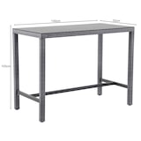 thumbnail of METRO PROFESSIONAL Gastro Bartisch Balsario, Alu/PE-Rattan, 140 x 70 cm, grau