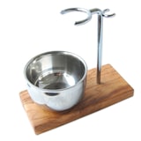 thumbnail of Rasierständer/-Halter KLASSIK PLUS für Pinsel + Nassrasierer mit Edelstahl-Tiegel