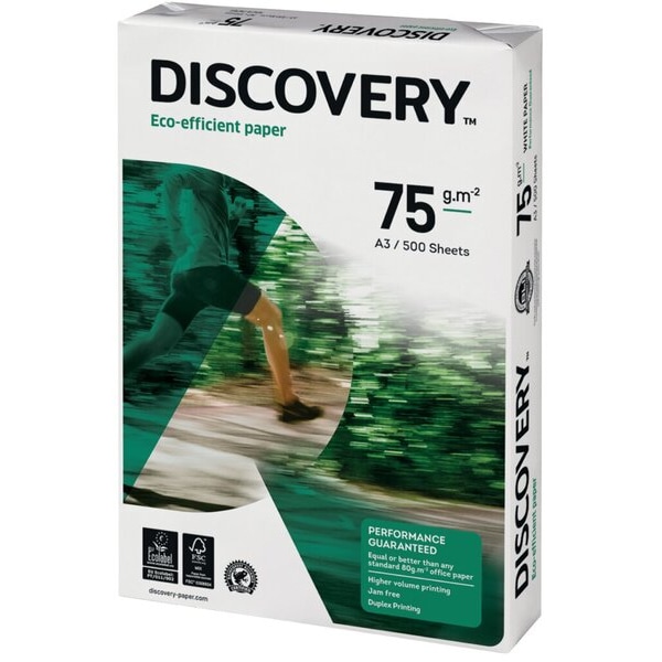 Discovery Kopierpapier, DIN A3, 75g/qm, weiß, Weißegrad: 161 CIE, holzfrei
