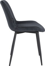 thumbnail of DELUKE® Esszimmerstuhl WIKIL Samt - 80x51x60cm, schwarz, Samt Metall matt schwarz Gestell Stühle EsszimmerstühleEsstisch Stühle Küchenstuhl