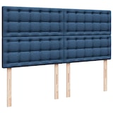 thumbnail of vidaXL Boxspringbett mit Matratze Blau 180x200 cm Stoff