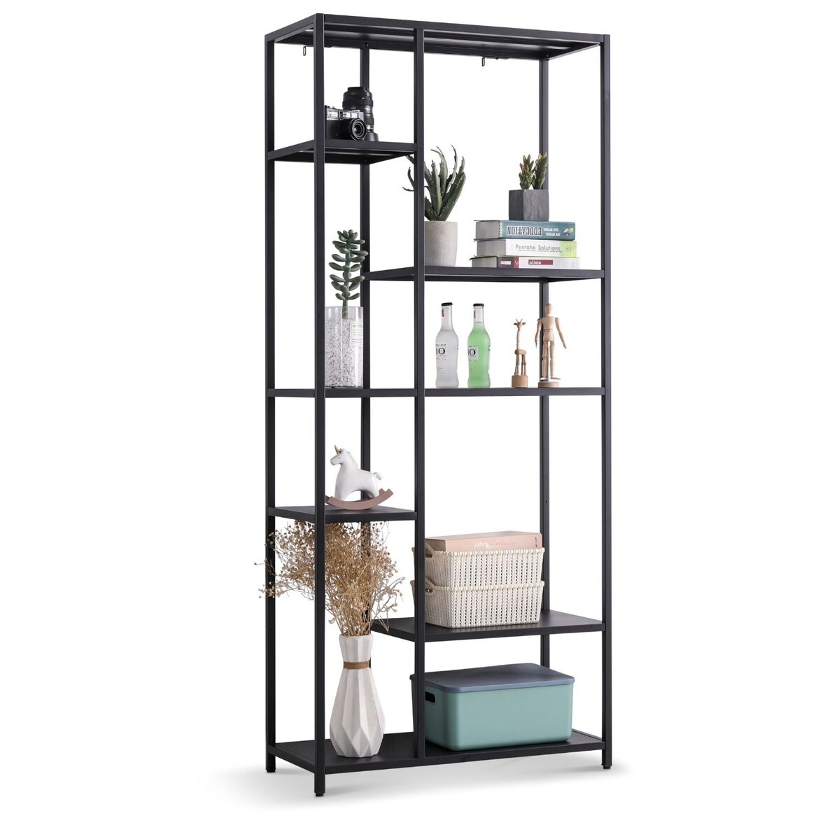 Coemo Stand-Regal Chicago XXL Schwarz aus Metall