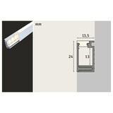 thumbnail of Paulmann LumiTiles Profilé extrudé de strip LED Top 2m Alu anodisé#Satiné 78405