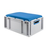thumbnail of PROREGAL Eurobox NextGen Seat Box Blau | HxBxT 26,5x40x60cm | 44 Liter | Griffe offen | Eurobehälter, Sitzbox, Transportbox, Transportbehälter