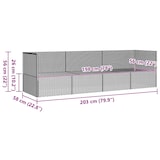 thumbnail of vidaXL Outdoor-Loungebett mit Kissen Grau Poly Rattan