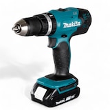 thumbnail of Trapano avvitatore percussione 18v 2 velocità 2 batterie litio 1,5ah rapido ergonomico con mandrino autoserrante e coppia 30nm per legno e metallo