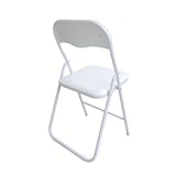 thumbnail of Pack 100 Sillas Blancas Plegables Premium con Estructura Metálica y Asiento Acolchado en Polipiel PU. Respaldo Ergonómico (80x44x43,5 cm)