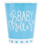 thumbnail of Baby Shower hellblaue Herzen 8 Becher