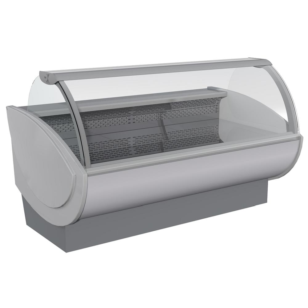 KBS Frischwarentheke 1017x1148x1200 mm mit Maschine und Seitenteilen grau 230 V