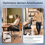 thumbnail of CLOUVOU SmartSeat, ergonomischer Bürostuhl, Rückenlehne mit Mesh Bezug, FlipUp-Armlehnen, 3D-Kopfstütze, BladeWheels, Schwarz