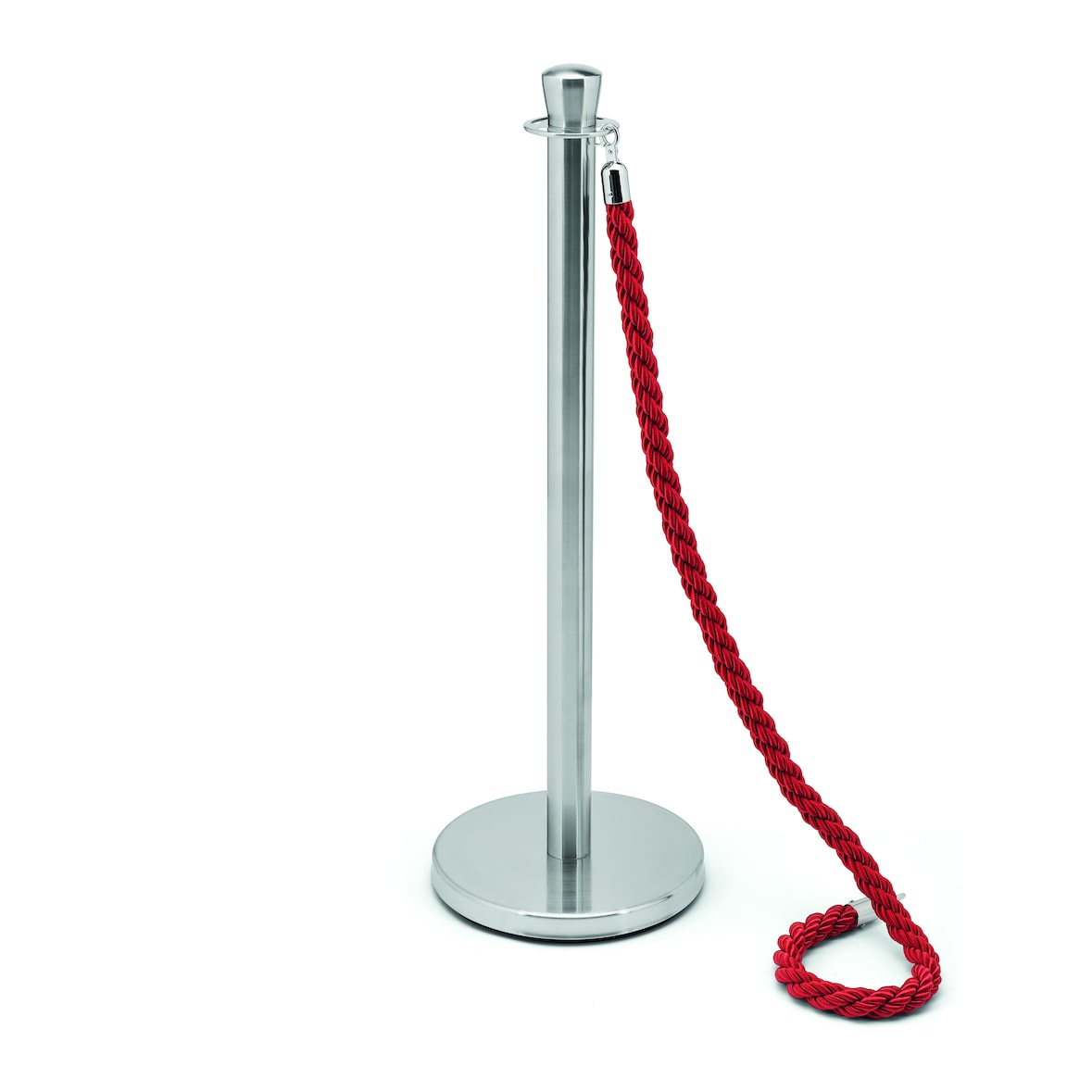 Stark confezione da 2 colonnine segna-percorso COLONNASILVER in acciaio satinato silver alta 950 mm e con la base di diametro 310 mm