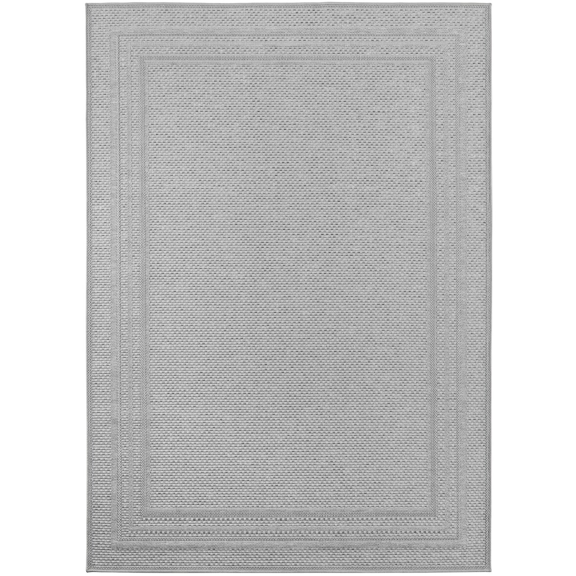 Teppich Outdoor Bordüre Wetterfest Waschbar Strapazierfähig Balkon Terrasse Küche OEKO-TEX Grau 280x370 cm – VENTOUX von Kadima Design