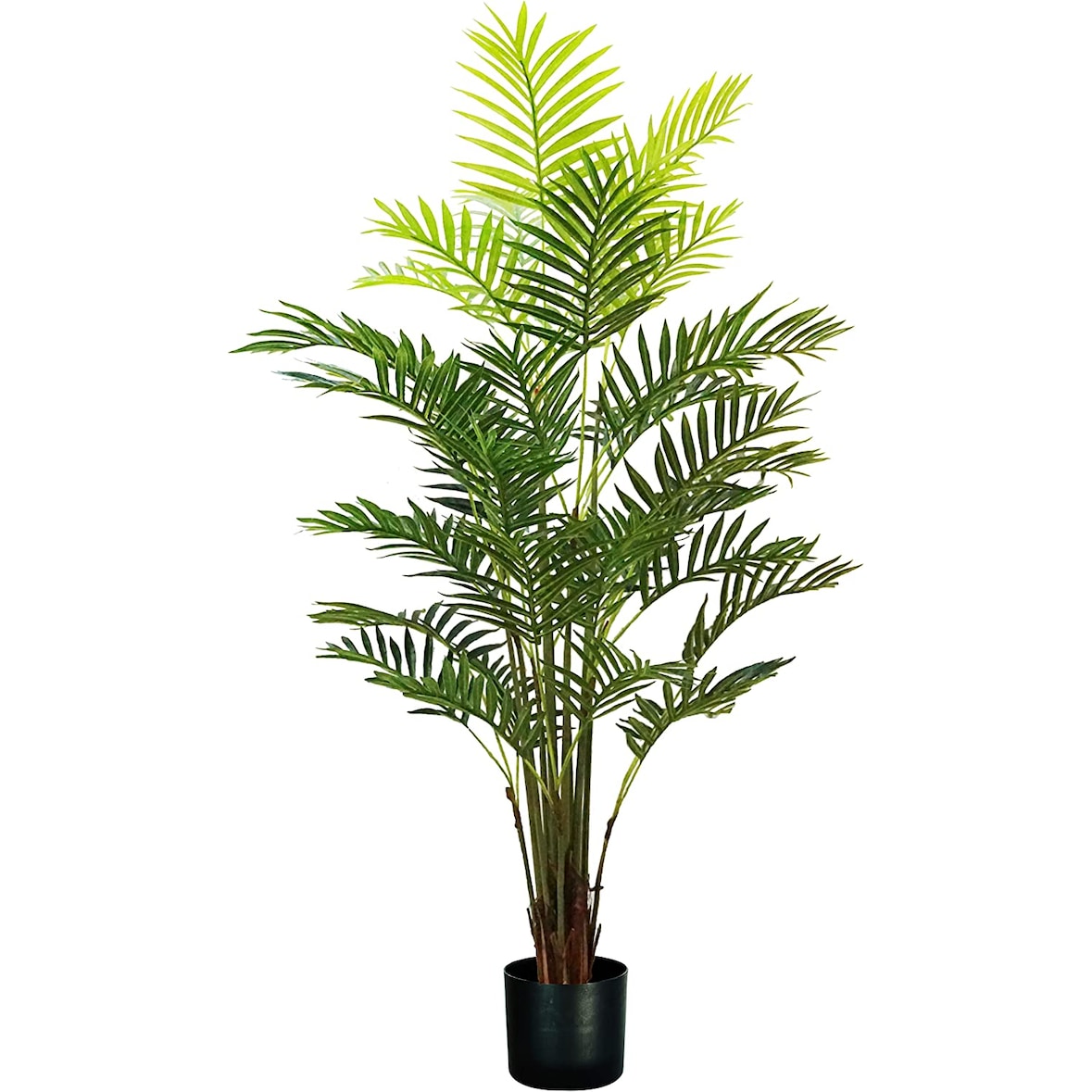 King Home Plante de palmier areca en polyéthylène 33 feuilles vertes