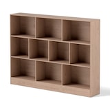 thumbnail of Helloshop26 - Bücherregal mit 10 Fächern 140 x 24 x 104 cm ergonomische offene Ablage modernes Design Naturholz 20_0010714