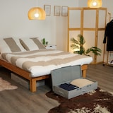 thumbnail of Relaxdays Unterbettkommode 2er Set, 50 L, mit Deckel, HxBxT: 15x80x40 cm, faltbar, Unterbettbox flach, PP, Pappe, grau