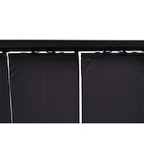 thumbnail of Pergola HWC-L40, Garten Lamellen-Pavillon Terrassenüberdachung, 8cm-Alu-Gestell Stoff/Textil, 3x3m anthrazit