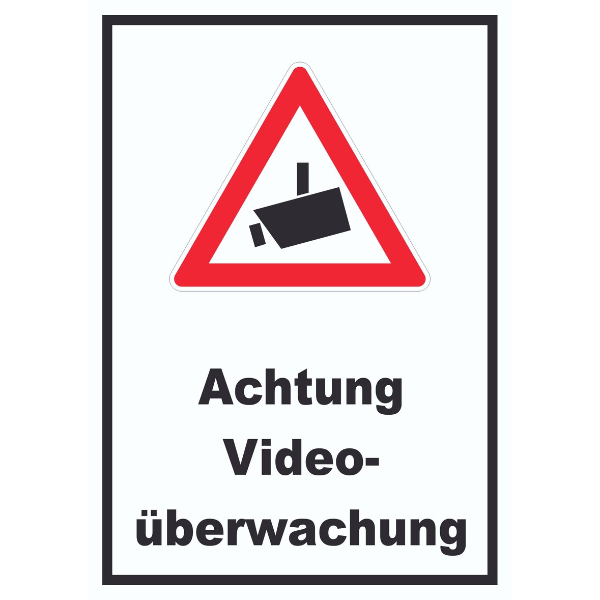 Achtung Videoüberwachung Schild A6 (105x148mm)