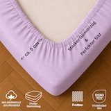 thumbnail of EXKLUSIV HEIMTEXTIL Frottee Spannbettlaken Rundumgummizug Marke 70 x 140 cm Flieder 80% Baumwolle 20% Polyester  Öko - Tex Zertifiziert Bed-Sheet