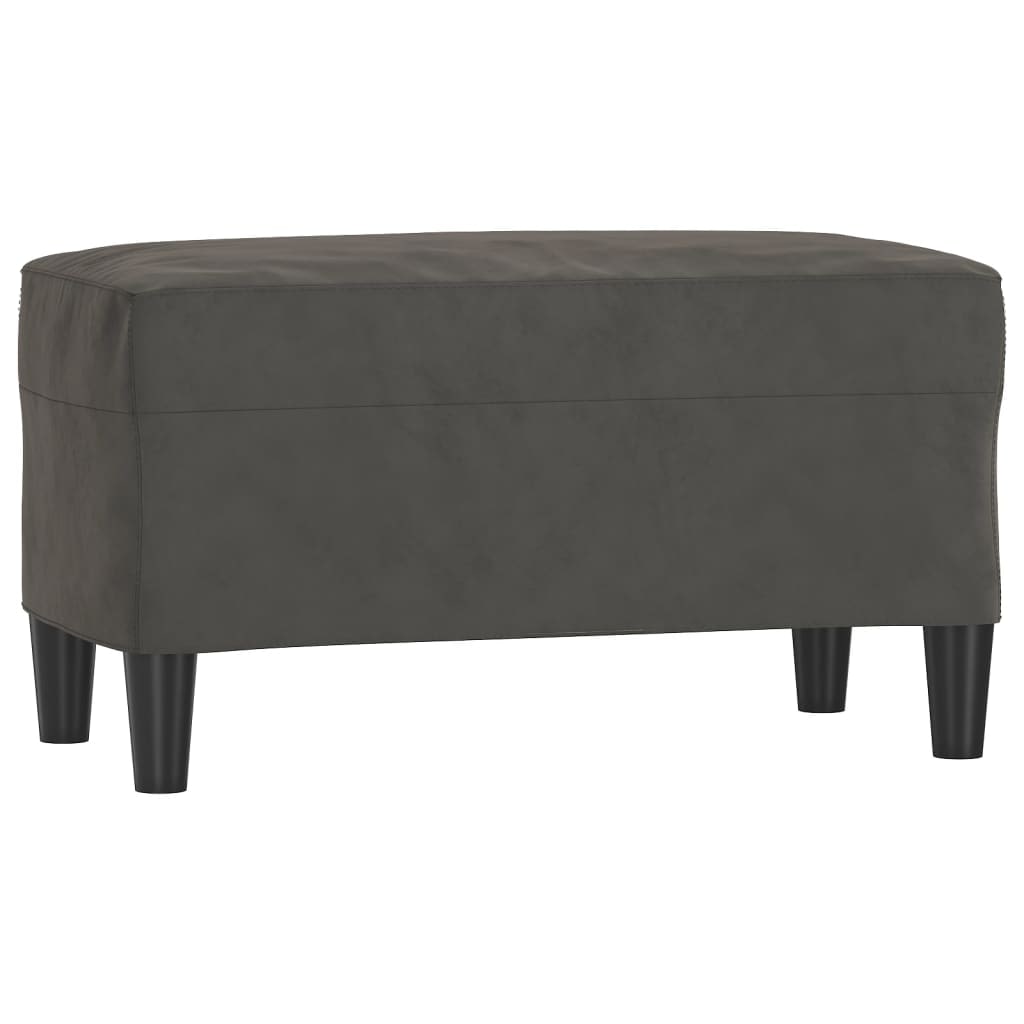 Helloshop26 - Bank/Sitzbank 70 x 35 x 41 cm dunkelgrauer Samt 02_0010481