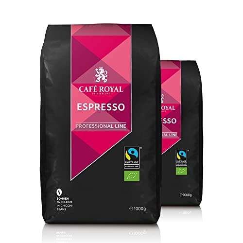 Café en grains | Espresso 2x1kg | Café Royal Pro | Certifié Max Haavelaar
