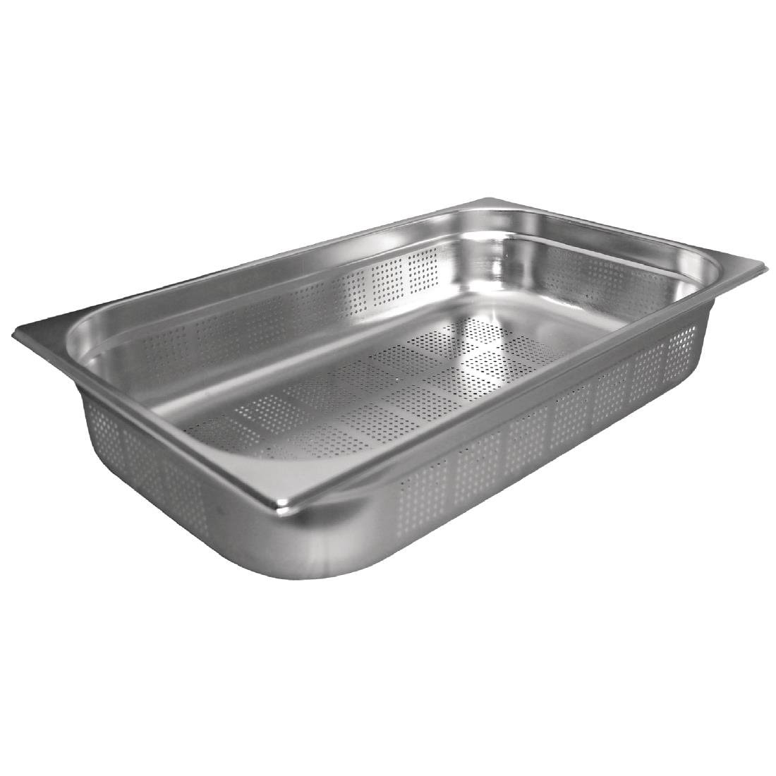 Geperforeerde gastronormbak van RVS GN 1/1 100 mm Vogue