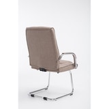 thumbnail of Silla Cantiléver XXL Attila Tapizada en Tela Gris topo