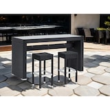 thumbnail of METRO PROFESSIONAL Banco de bar com apoio para os pés Barbados, alumínio/rattan PE, preto