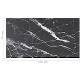 thumbnail of vidaXL Tischplatte Schwarz 120x65 cm 8 mm Hartglas in Marmoroptik
