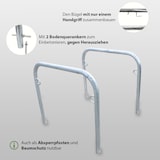 thumbnail of Fahrradanlehnbügel 115 x 99 cm Stahl feuerverzinkt Ø 49 mm grau Einbetonieren Fahrradständer Parker Typ U