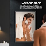 thumbnail of Spiegelschrank Badschrank Schwarz 40x12x60 cm mit 3 Regalfächern, wandhängend, Edelstahlkorpus und Aluminiumrahmen, lackierte Oberfläche